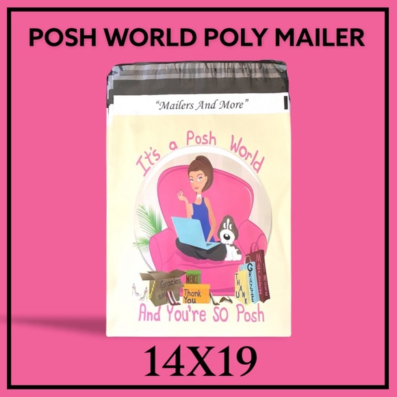 50 14X19 Posh World Poly Mailers PRICE IS FIRM - Picture 6 of 7